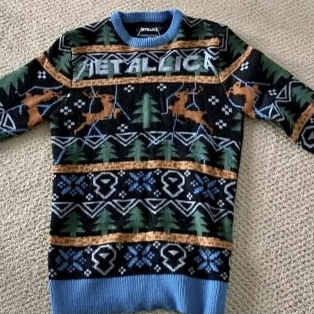Metallica Ugly Christmas Sweater 2017 Size S Philco's